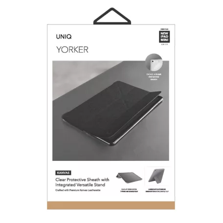 Uniq YORKER iPad Mini 5  ütésálló tablet tok fekete