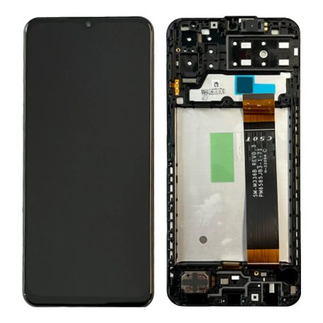 Samsung A135F Galaxy A13 4G fekete LCD kijelző érintővel és kerettel