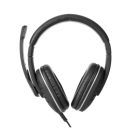 Astrum HS790 gaming headset with adjustable microphone, black colour, integrated LED lights, premium sound 