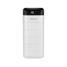   Astrum PB130 V2 gumírozott külső akkumulátor 13000mAh 2X USB, 2A input, 2A output fehér 10W
