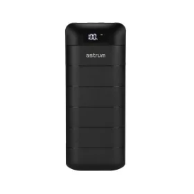   Astrum PB130 V2 gumírozott külső akkumulátor 13000mAh 2X USB, 2A input, 2A output fekete 10W