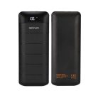 Astrum PB130 V2 gumírozott külső akkumulátor 13000mAh 2X USB, 2A input, 2A output fekete 10W