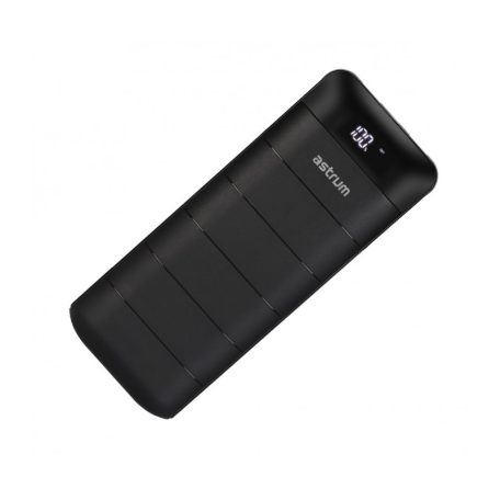 Astrum PB130 V2 gumírozott külső akkumulátor 13000mAh 2X USB, 2A input, 2A output fekete 10W