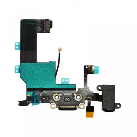 Apple iPhone 5G black charger connector + jack flex cable 
