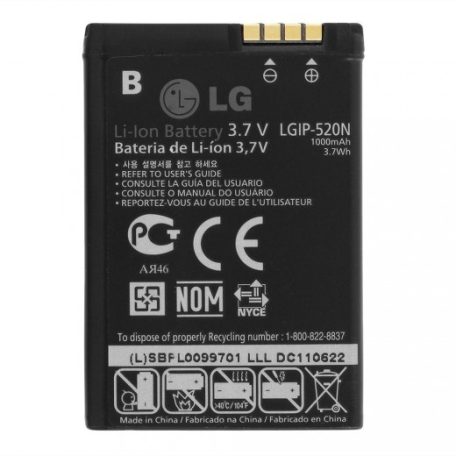 LG LGIP-520N BL40, GD900 gyári akkumulátor Li-Ion 1000mAh