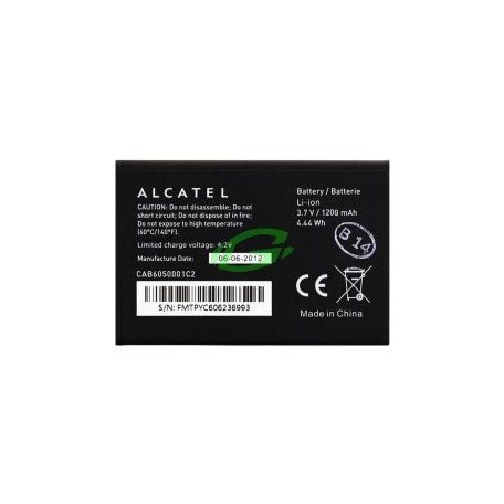 Alcatel CAB6050001C2 gyári bontott új állapotú akkumulátor Li-Ion 1200mAh