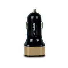   Astrum CC340 (new version) gold car charger 4.8A 2xUSB with microUSB data cable