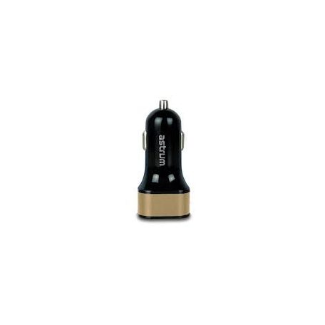 Astrum CC340 (new version) gold car charger 4.8A 2xUSB with microUSB data cable