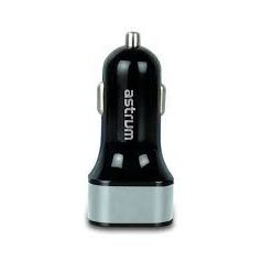   Astrum CC340 (new version) silver car charger 4.8A 2xUSB with microUSB data cable