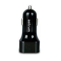  Astrum CC340 (new version) black car charger 4.8A 2xUSB with microUSB data cable