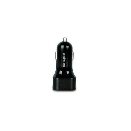Astrum CC340 (new version) black car charger 4.8A 2xUSB with microUSB data cable
