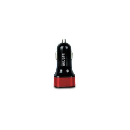 Astrum CC340 (new version) red car charger 4.8A 2xUSB with microUSB data cable