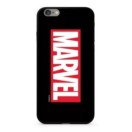 Marvel prémium szilikon tok edzett üveg hátlappal - Marvel 005 Apple iPhone 6/6S fekete (MPCMV2101)