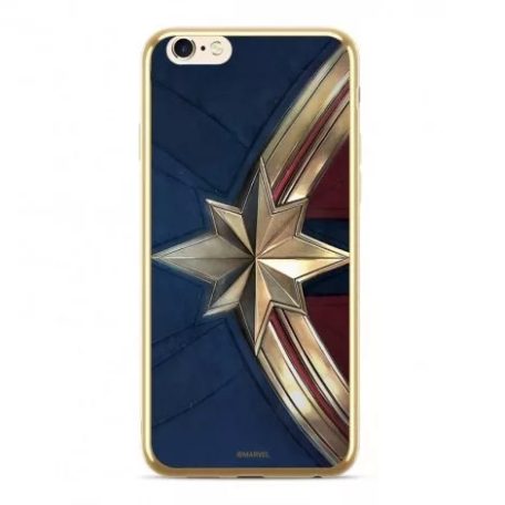 Marvel silicone case - Marvel Kapitány 001 Samsung G955 Galaxy S8 Plus arany Luxury Chrome (MPCCAPMV079)