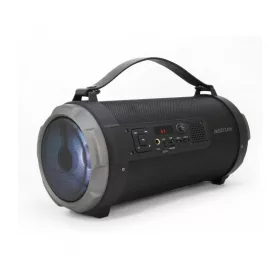  Astrum ST390 fekete gumírozott hordozható bluetooth hangszóró FM rádióval, micro SD olvasóval, karpánttal, LED világítással, AUX, USB, EQ, 35W
