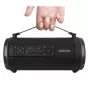 Astrum ST390 fekete gumírozott hordozható bluetooth hangszóró FM rádióval, micro SD olvasóval, karpánttal, LED világítással, AUX, USB, EQ, 35W