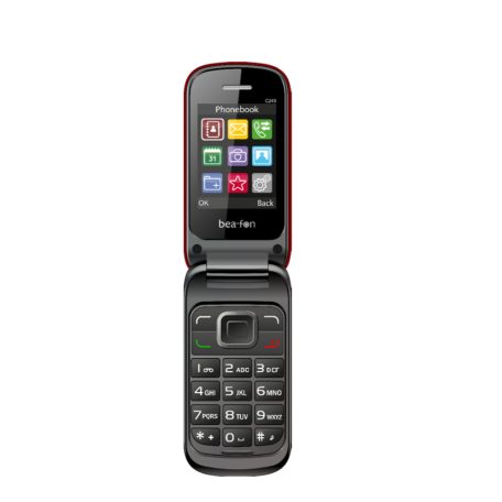 Beafon C245 kártyafüggetlen kinyitható mobiltelefon piros