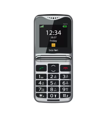 Beafon Fold 10 kártyafüggetlen kinyitható mobiltelefon SOS gombbal, dokkolóval, piros