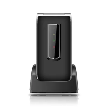 Beafon SL495 (2025) kártyafüggetlen kinyitható mobiltelefon SOS gombbal, dokkolóval, fekete-ezüst