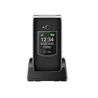 Beafon SL605 LTE 4G kártyafüggetlen kinyitható mobiltelefon SOS gombbal, dokkolóval, fekete