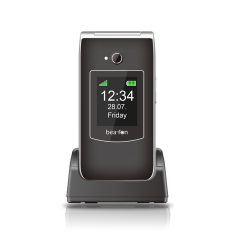   Beafon SL645 4G kártyafüggetlen kinyitható mobiltelefon SOS gombbal, dokkolóval, fekete