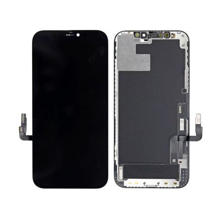 Apple iPhone 12 / 12 Pro 2020 (6.1) (HARD OLED) fekete LCD kijelző érintővel