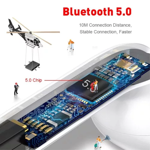 i12​ 5.0 Tws Sztereo Bluetooth headset dobozban fekete