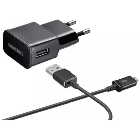   Csomagajánlat - Samsung gyári hálózati fekete töltőfej 2A (ETAU90EBE) 10W USB - micro USB adatkábellel 1m ECB-DU5ABE, ECB-DU4ABE