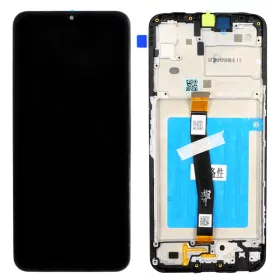   Samsung A226 Galaxy A22 5G fekete gyári LCD kijelző érintővel és kerettel