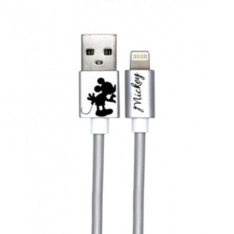 USB kábel Disney - Mickey Apple USB - Lightning (8Pin) 1 méter ezüst