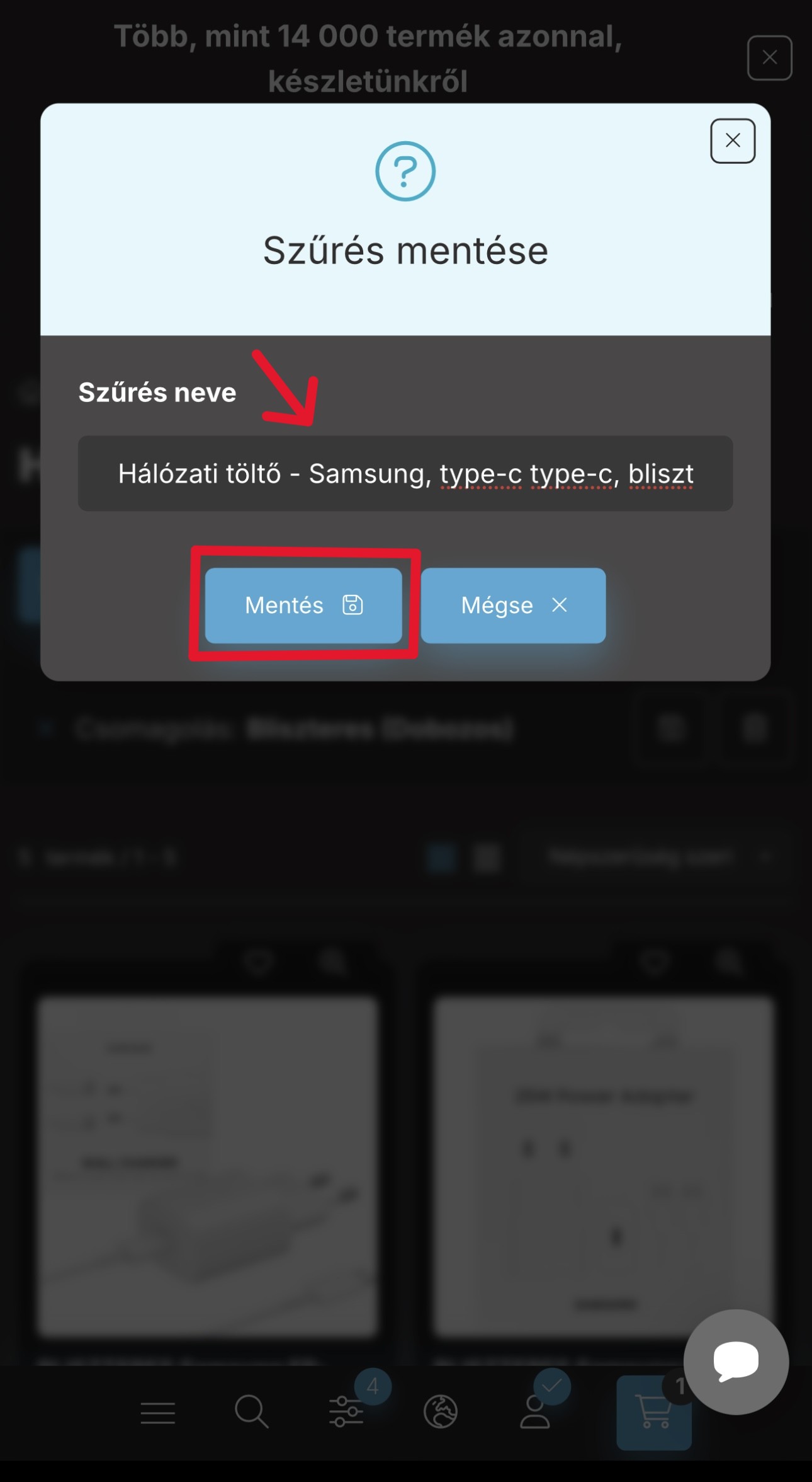 Szűrő neve telefon