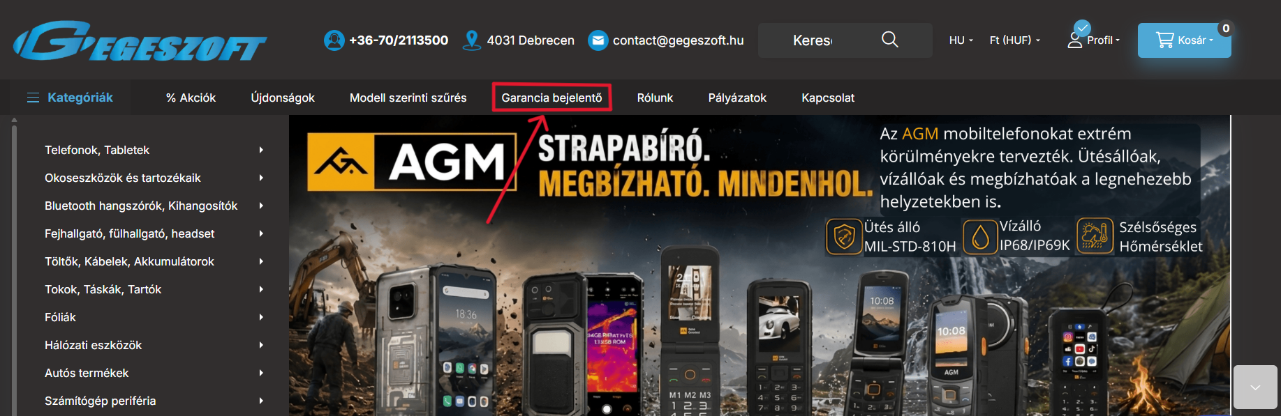Garanciális űrlap asztali nézet 1