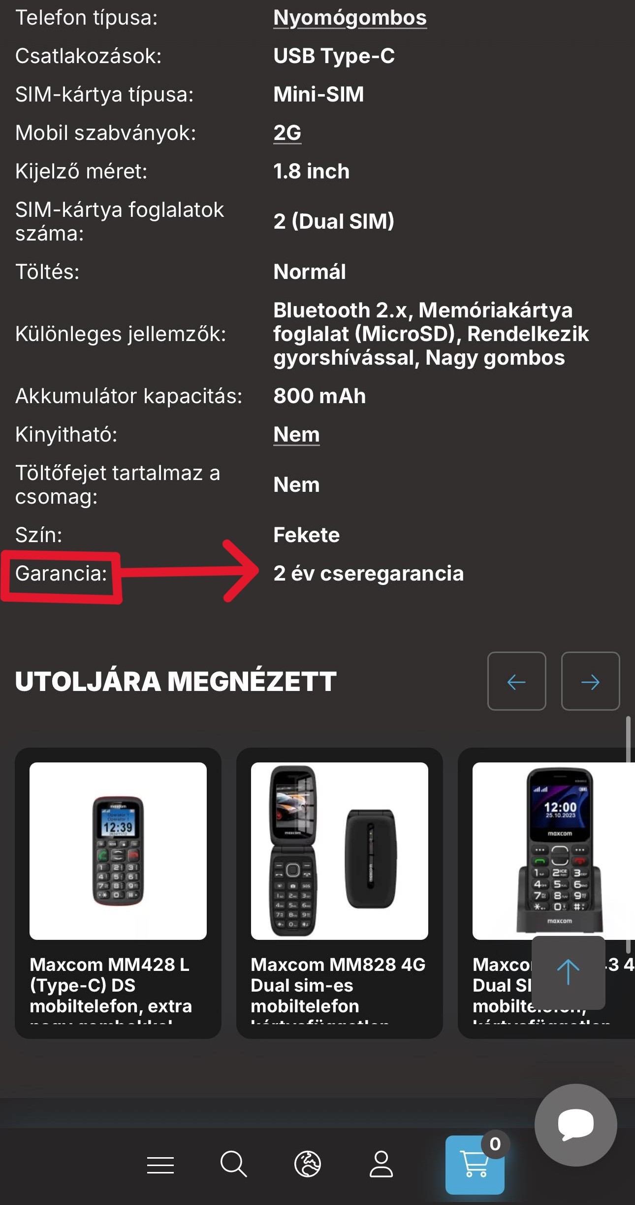 Garanciális űrlap mobil nézet 3
