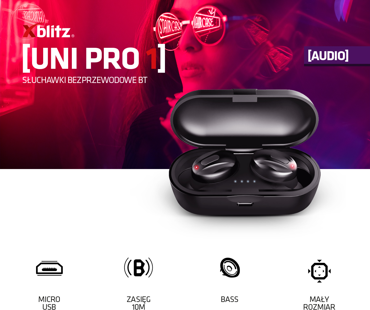 Słuchawki bezprzewodowe BT Xblitz Uni Pro 1
