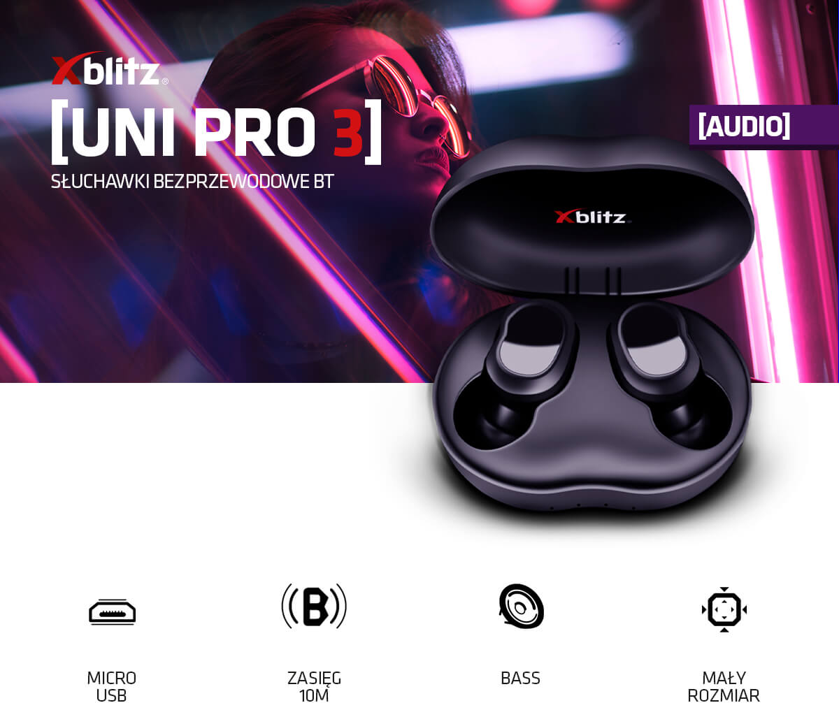 Słuchawki bezprzewodowe BT Xblitz Uni Pro 1